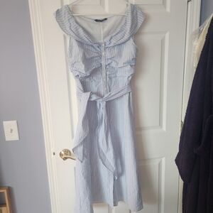 Zara size L blue dress as seen on Kate Middleton